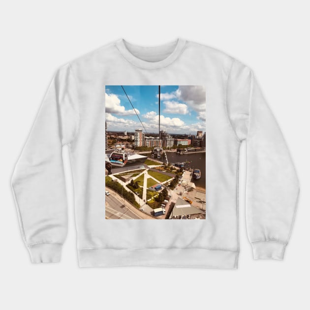 London by Cable Car Crewneck Sweatshirt by mywanderings